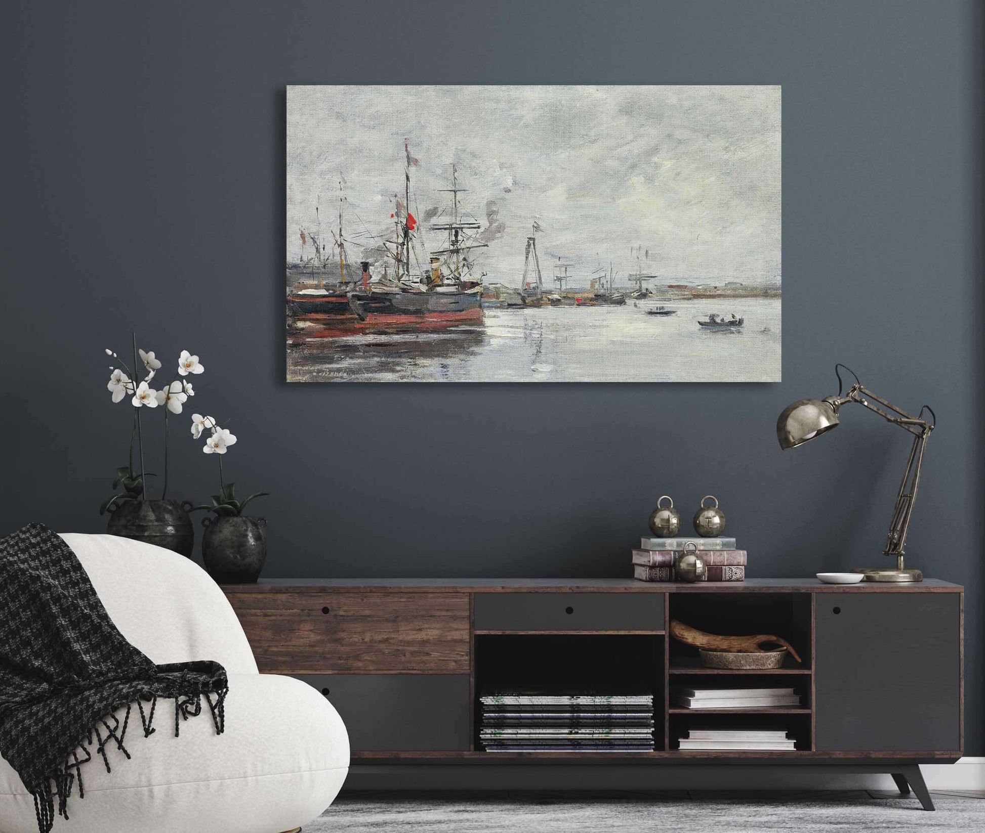 Le Havre Le Port by Eugene Boudin