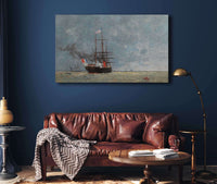 Le Havre Navires En Pleine Mer by Eugene Boudin