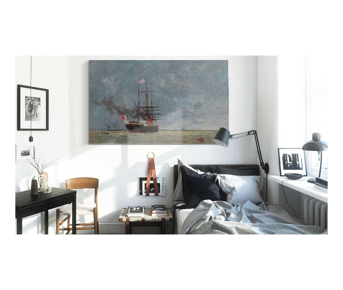 Le Havre Navires En Pleine Mer by Eugene Boudin