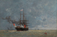 Le Havre Navires En Pleine Mer by Eugene Boudin