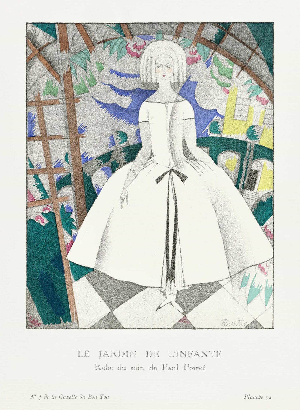 Le Jardin De Linfante Robe Du Soir De Paul Poiret by Charles Martin