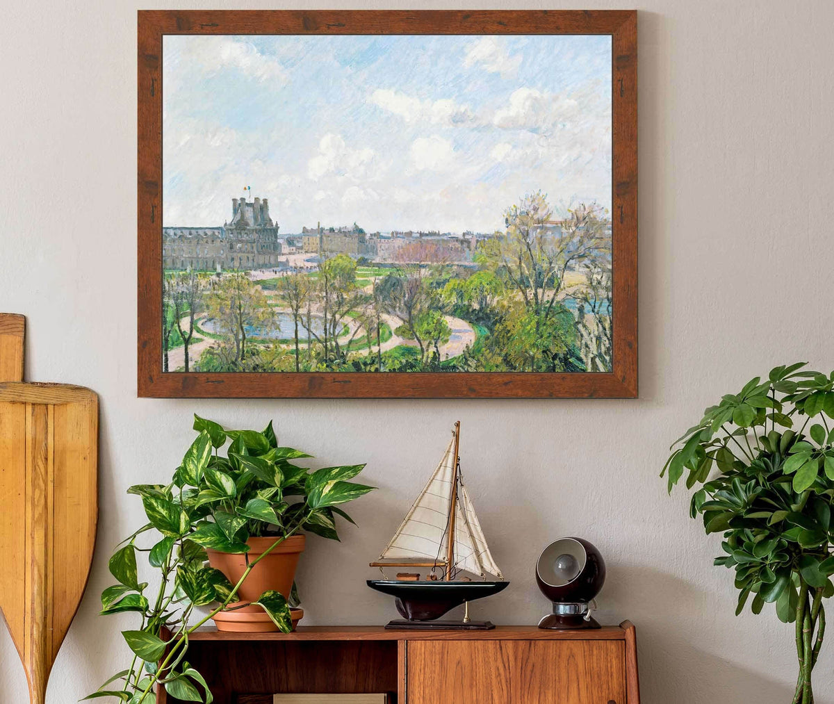 Le Jardin Des Tuileries Et Le Pavillon De Flore Matin Printemps by Camille Pissarro