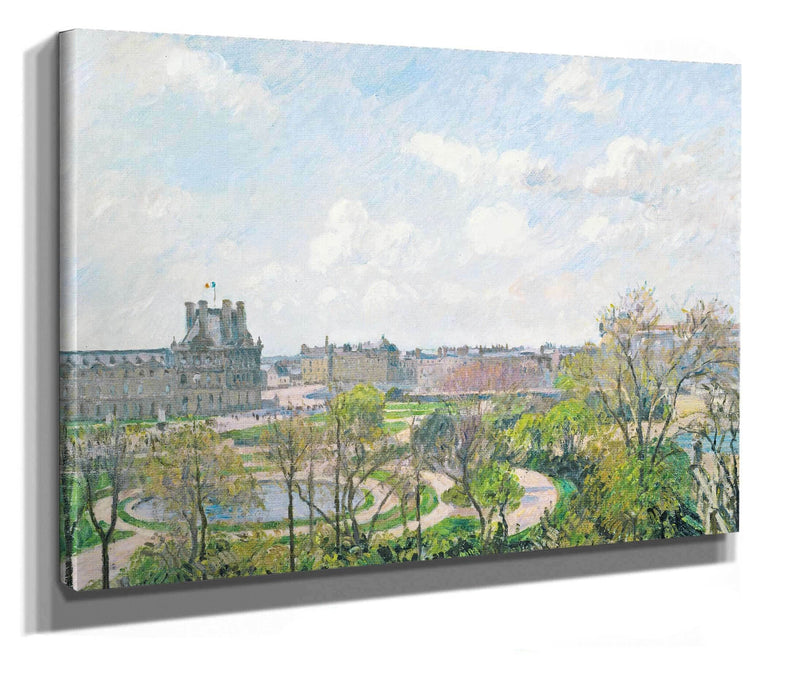 Le Jardin Des Tuileries Et Le Pavillon De Flore Matin Printemps by Camille Pissarro
