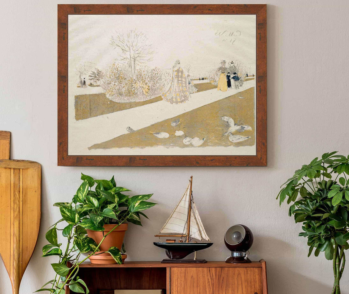 Le Jardin Des Tuileries Ii by Edouard Vuillard