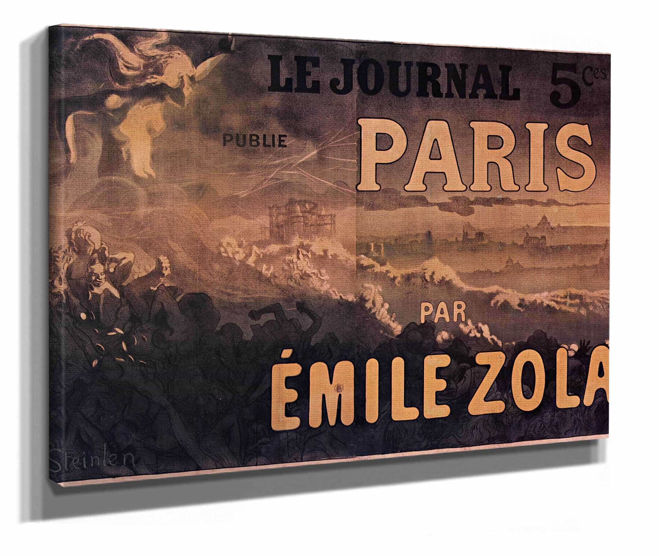 Le Journal Publie Paris Par Emile Zola by Theophile Alexandre Steinlen