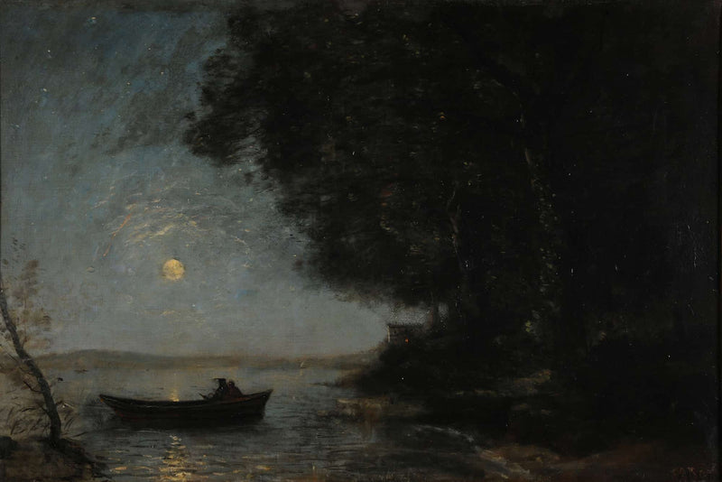 Le Lac Effet De Nuit by Jean Baptiste Camille Corot