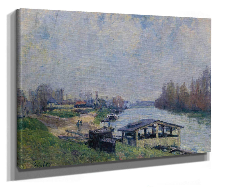 Le Lavoir De Billancourt by Alfred Sisley