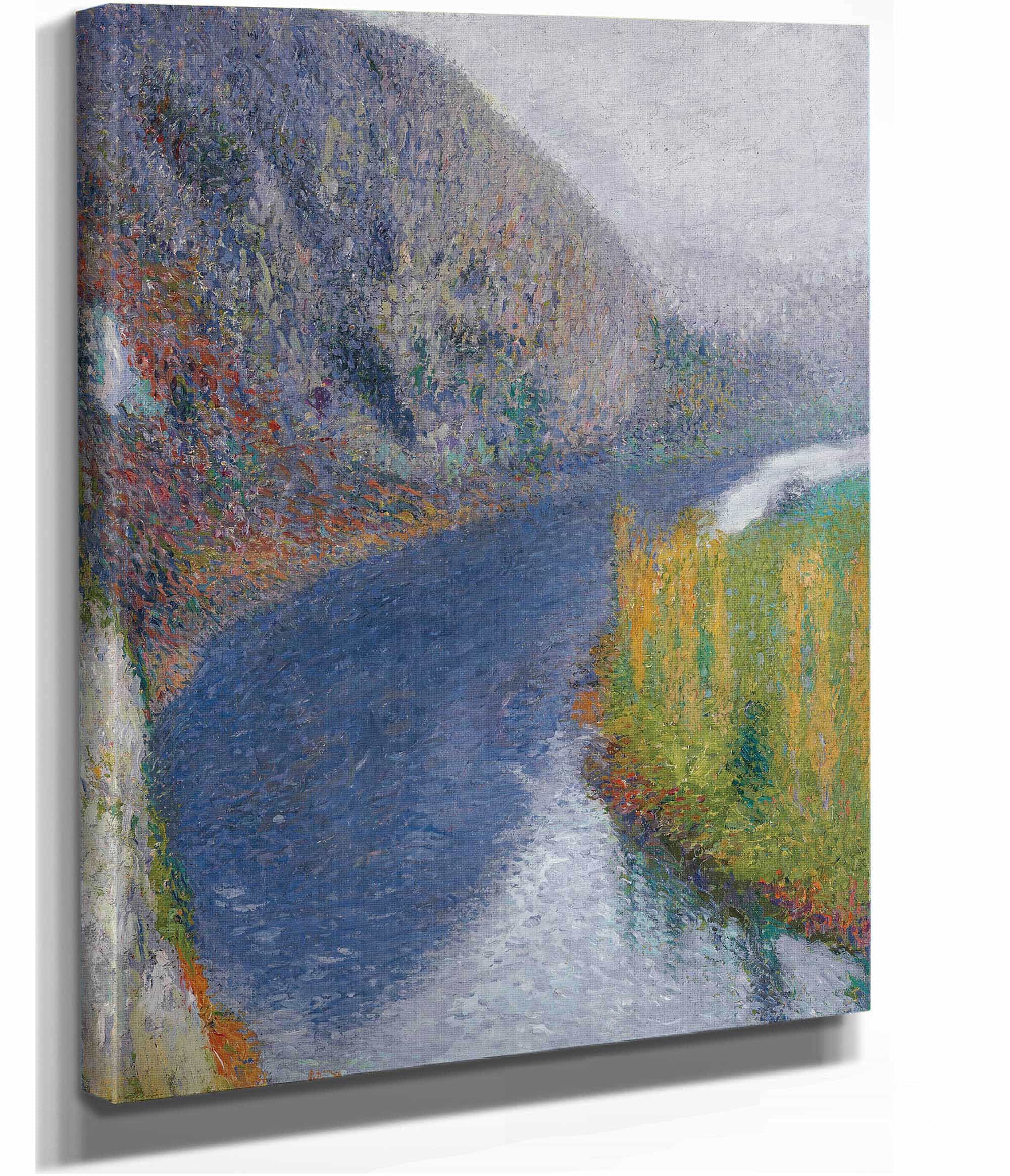 Le Lot Au Pied Des Falaises De St Cirq Lapopie by Henri Martin