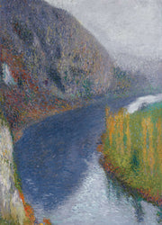 Le Lot Au Pied Des Falaises De St Cirq Lapopie by Henri Martin