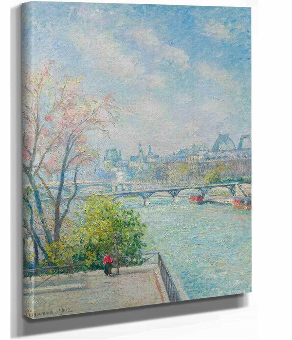 Le Louvre Matin Printemps by Camille Pissarro