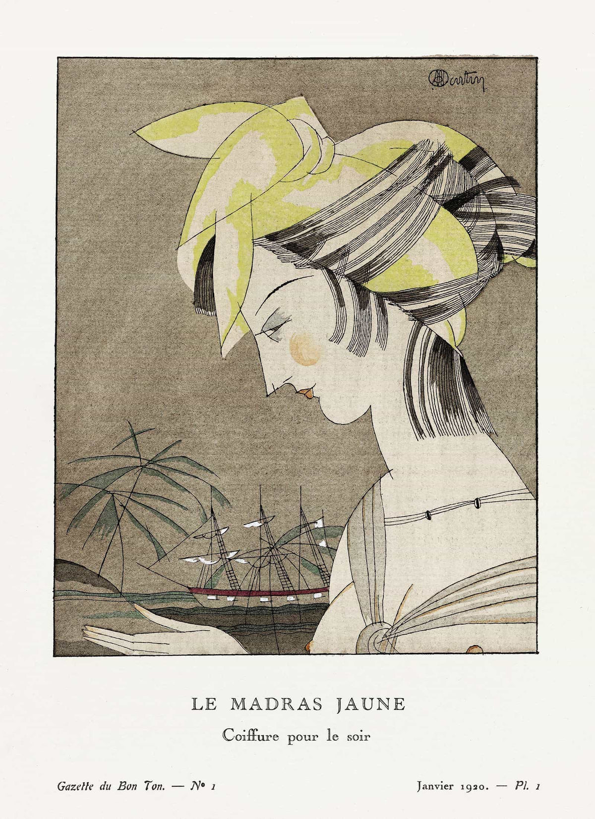 Le Madras Jaune Coiffure Pour Le Soir by Charles Martin