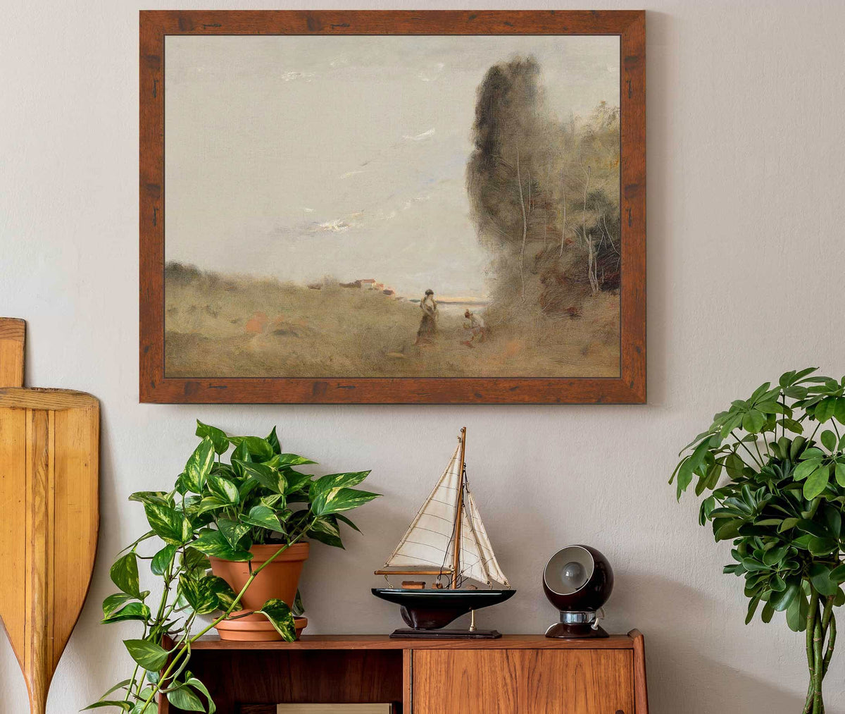 Le Matin Au Bord De Leau by Jean Baptiste Camille Corot