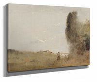 Le Matin Au Bord De Leau by Jean Baptiste Camille Corot