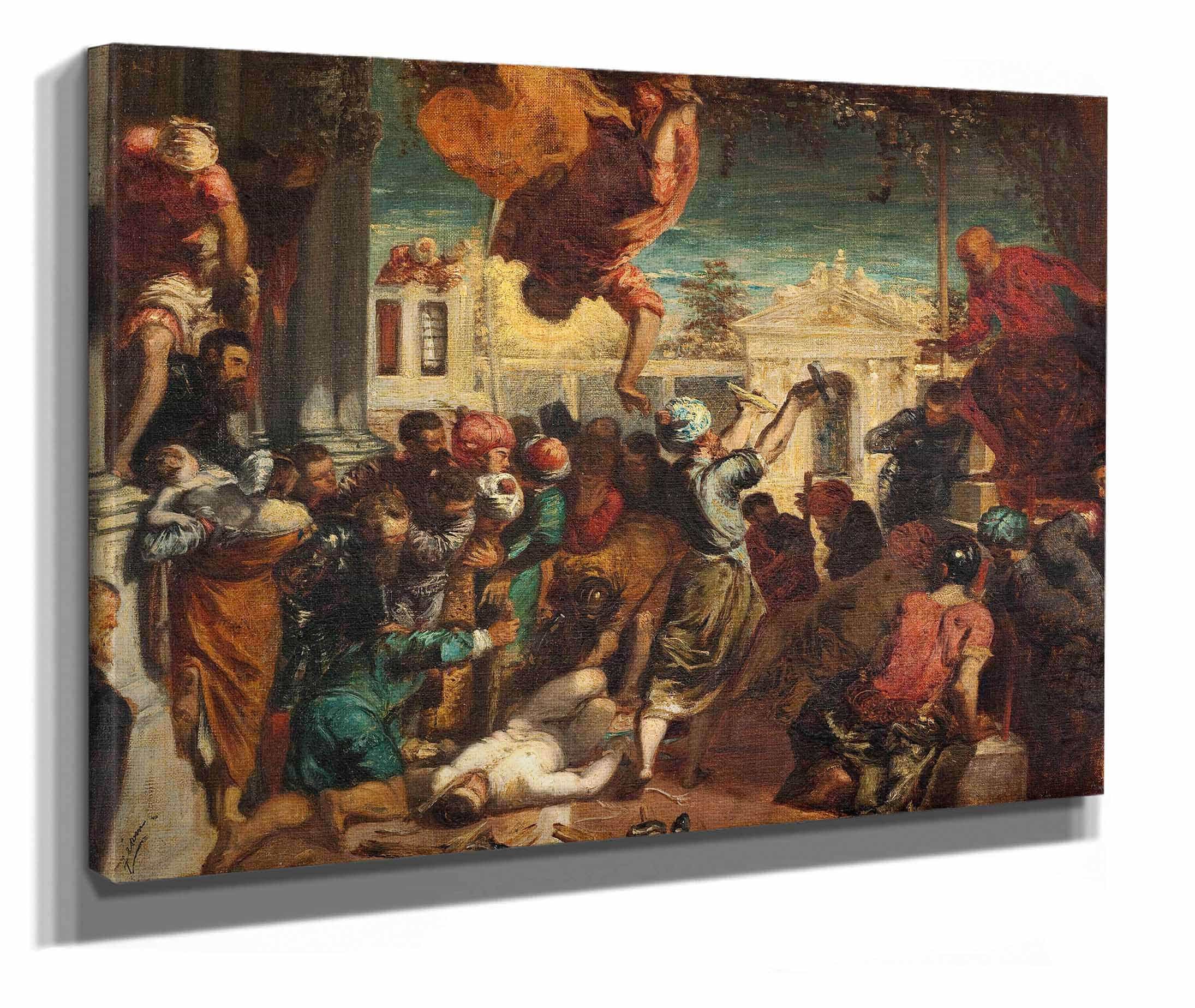 Le Miracle De Lesclave Copie Dapres Tintoret Ou Le Martyre De Saint Marc by Felix Ziem