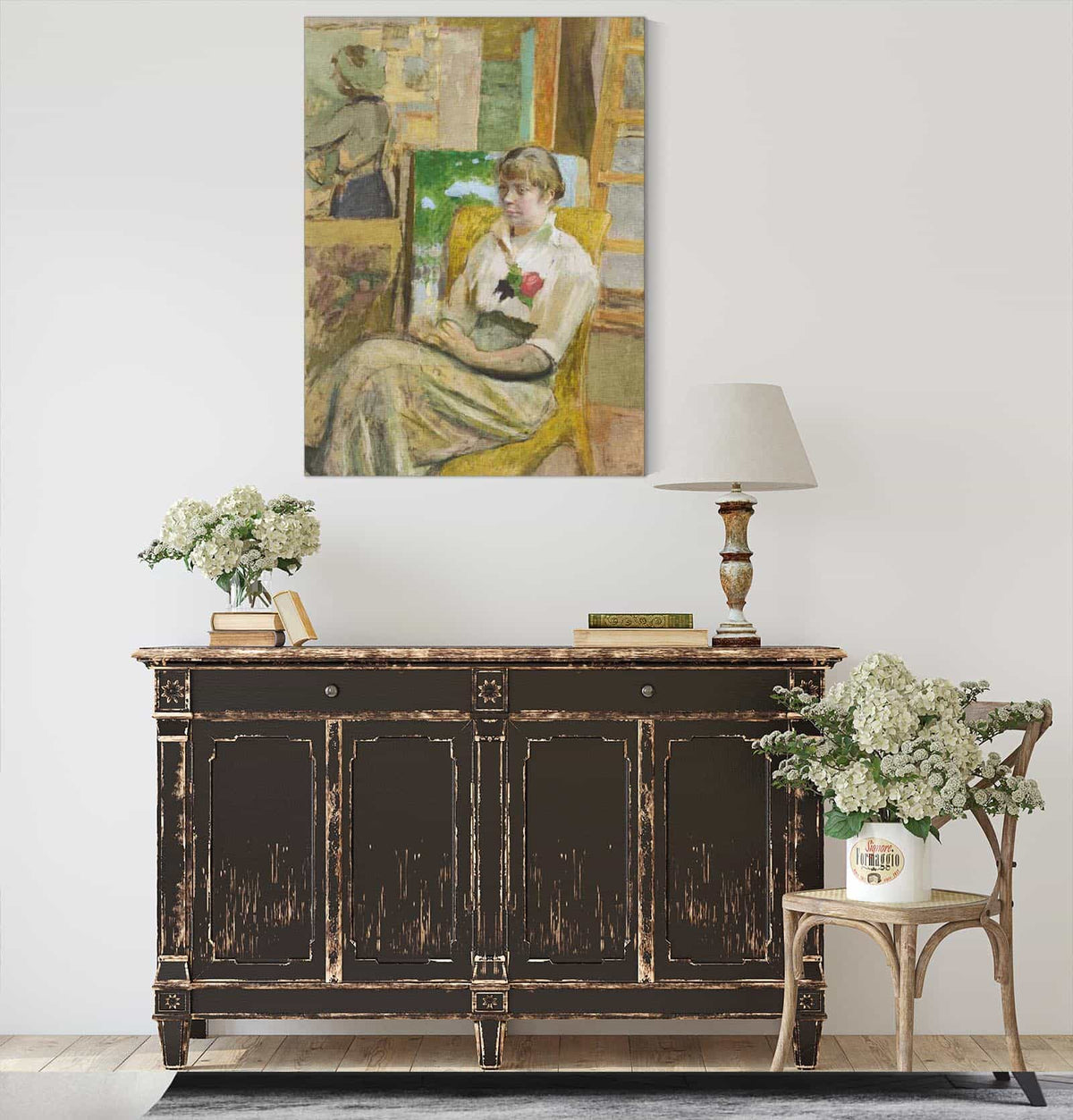 Le Modele A La Rose by Edouard Vuillard