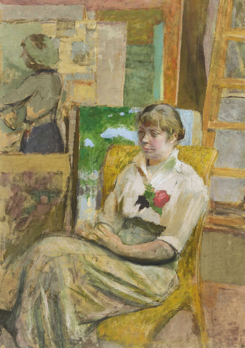 Le Modele A La Rose by Edouard Vuillard