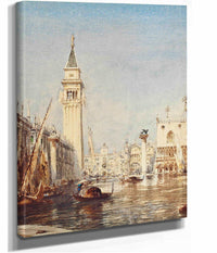 Le Mole Et La Piazetta Inondation by Felix Ziem