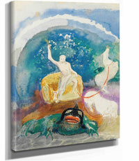 Le Monstre Vert Apollon Chevauchant Le Serpent Python by Odilon Redon