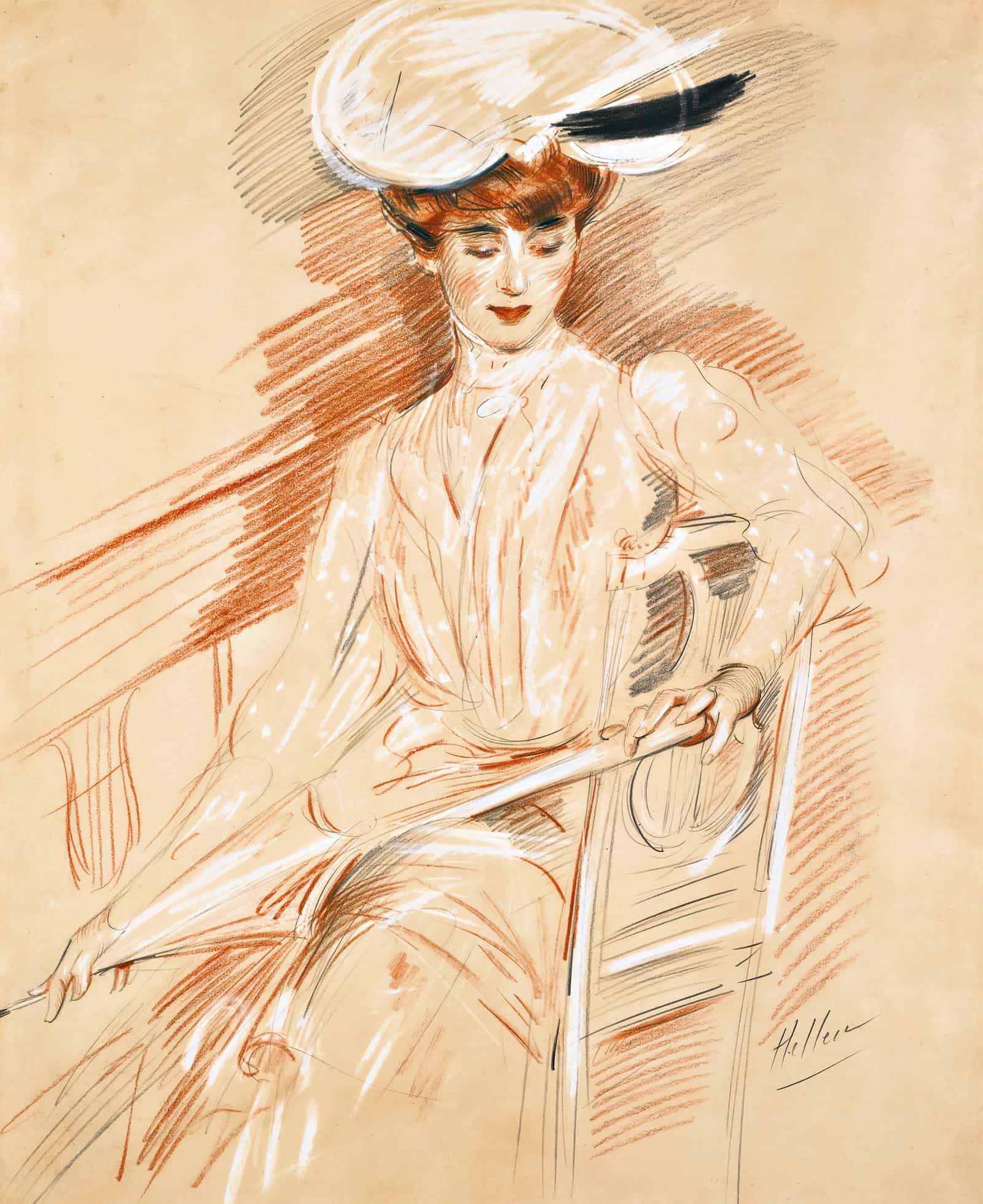 Le Parasol by Paul Cesar Helleu