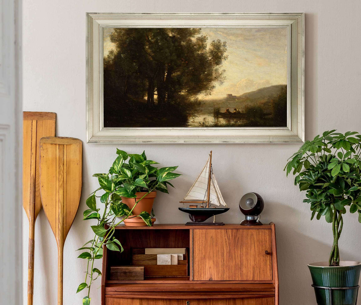 Le Passage De La Riviere by Jean Baptiste Camille Corot