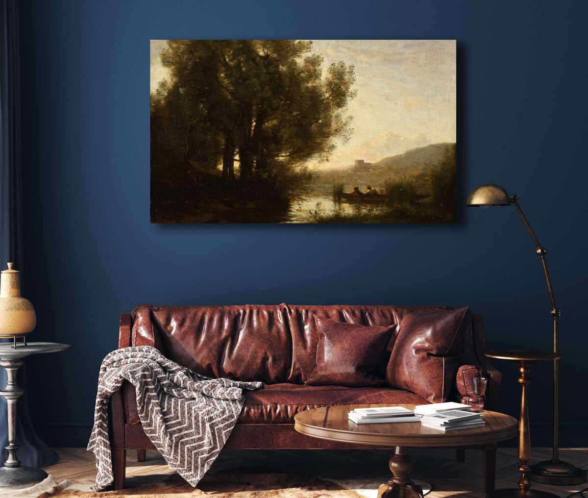 Le Passage De La Riviere by Jean Baptiste Camille Corot