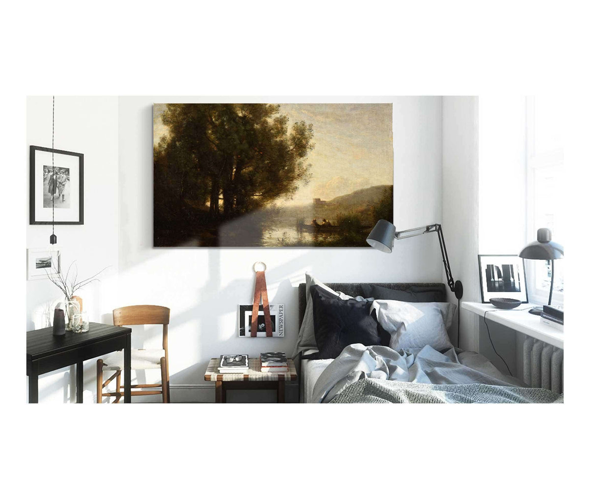 Le Passage De La Riviere by Jean Baptiste Camille Corot