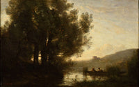 Le Passage De La Riviere by Jean Baptiste Camille Corot