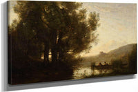 Le Passage De La Riviere by Jean Baptiste Camille Corot