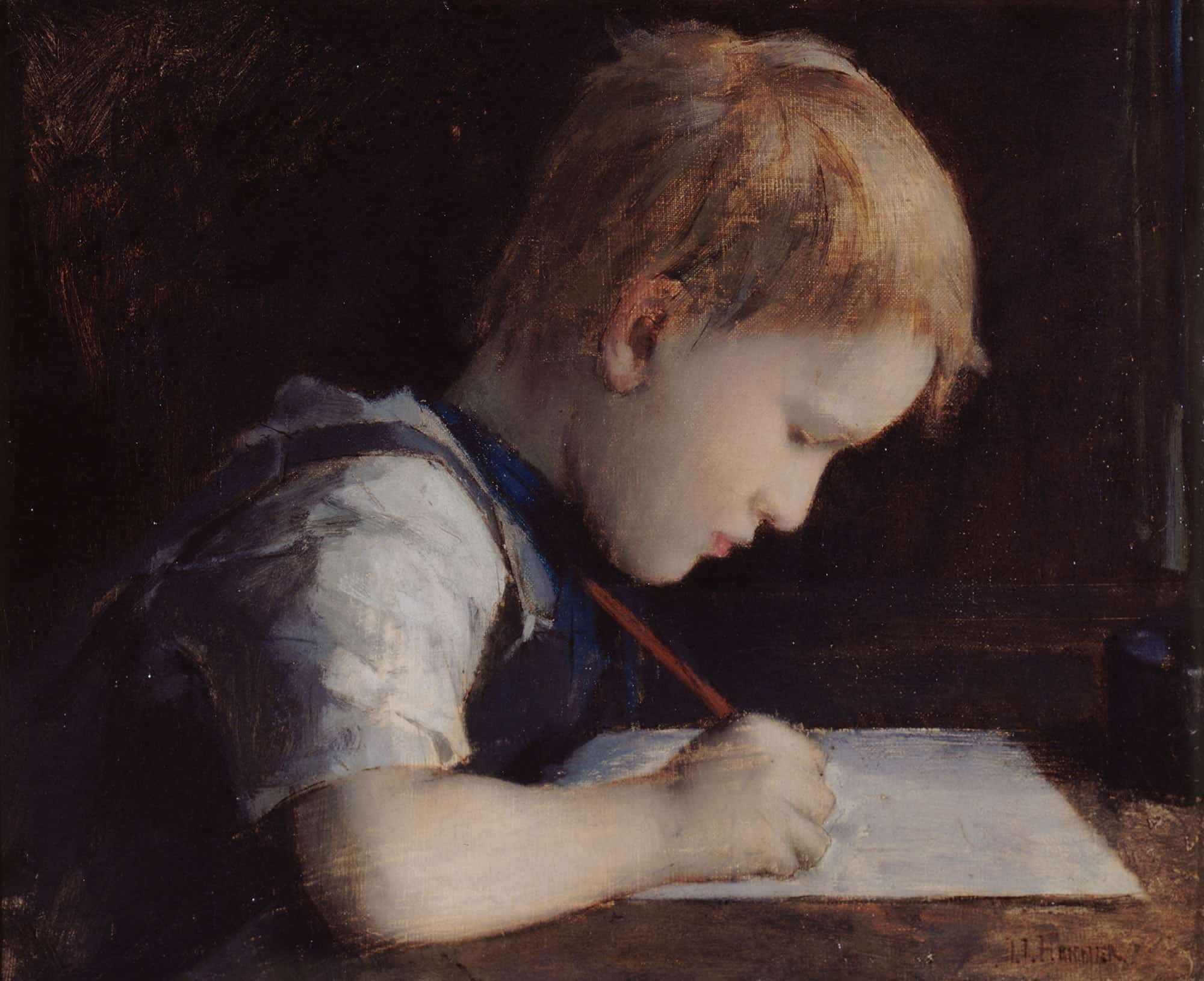 Le Petit Ecriveur by Jean Jacques Henner