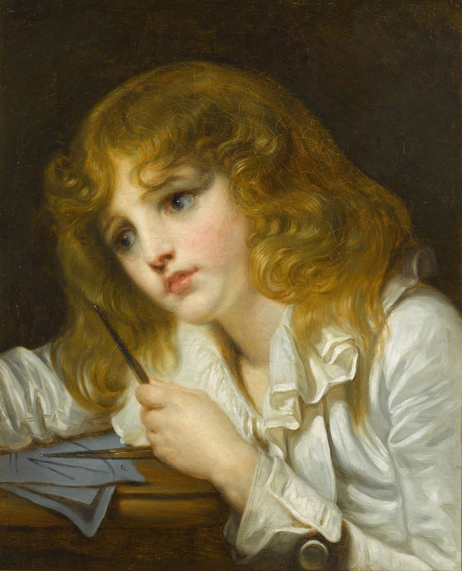 Le Petit Mathematicien by Jean Baptiste Greuze