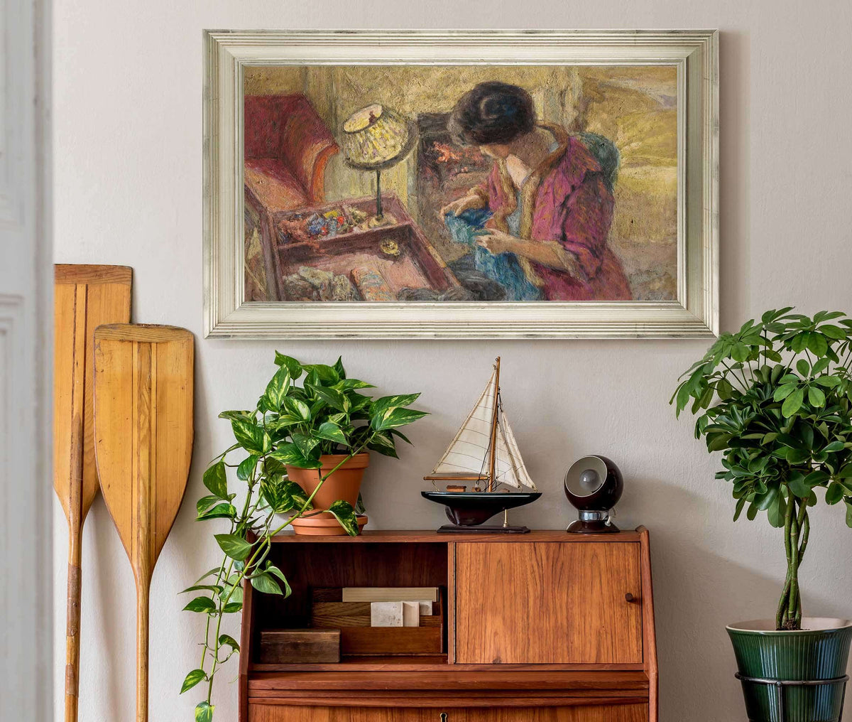 Le Petit Salon Madame Hessel A La Table A Ouvrage Etude by Edouard Vuillard