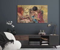 Le Petit Salon Madame Hessel A La Table A Ouvrage Etude by Edouard Vuillard