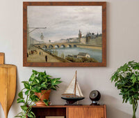 Le Pont Au Change Vu Du Quai De Gesvres by Jean Baptiste Camille Corot