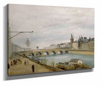 Le Pont Au Change Vu Du Quai De Gesvres by Jean Baptiste Camille Corot