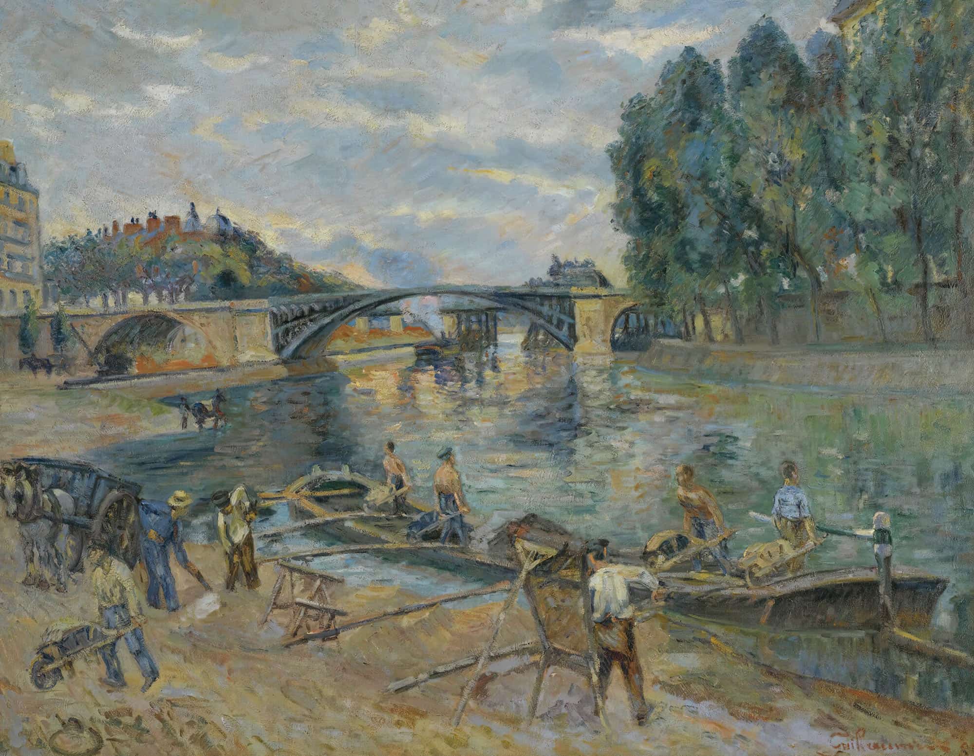 Le Pont De Sully Paris by Armand Guillaumin