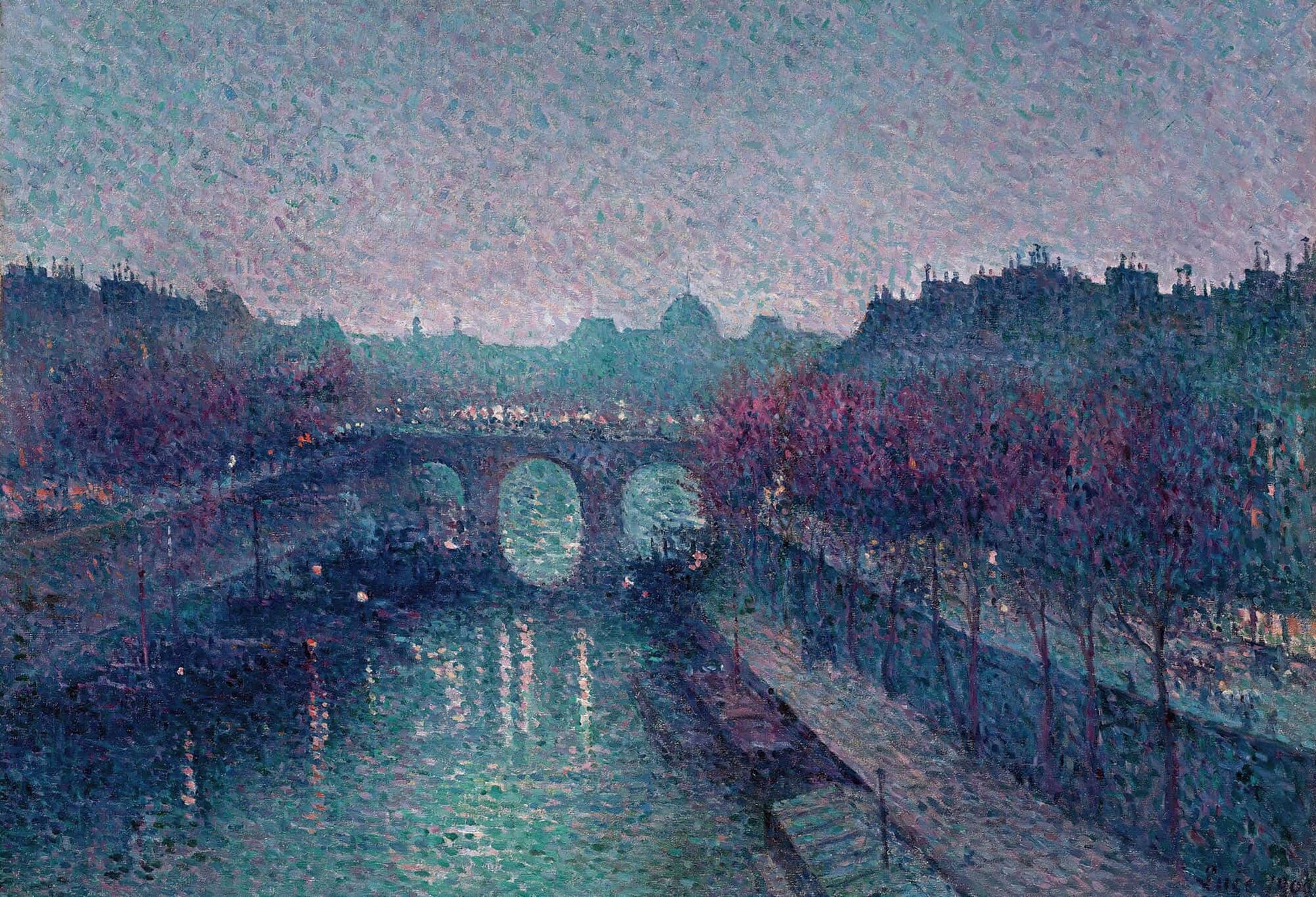 Le Pont Neuf La Seine Petit Bras by Maximilien Luce