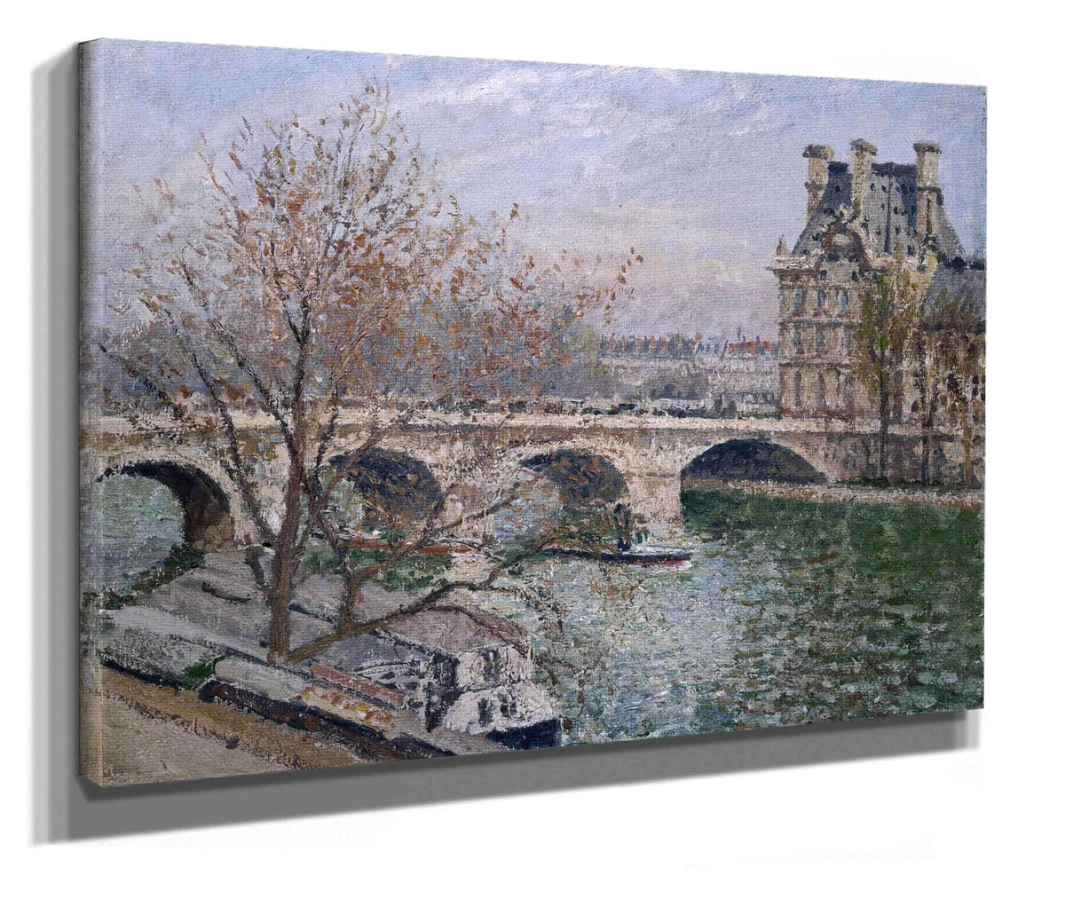 Le Pont Royal Et Le Pavillon De Flore by Camille Pissarro