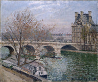Le Pont Royal Et Le Pavillon De Flore by Camille Pissarro