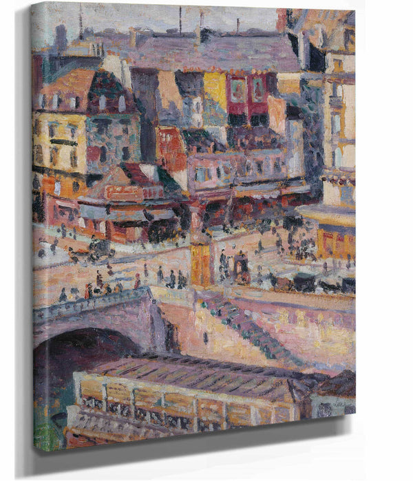 Le Pont Saint Michel Et Le Quai Des Orfevres Before by Maximilien Luce
