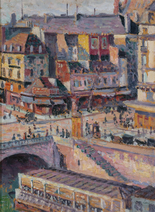 Le Pont Saint Michel Et Le Quai Des Orfevres Before by Maximilien Luce