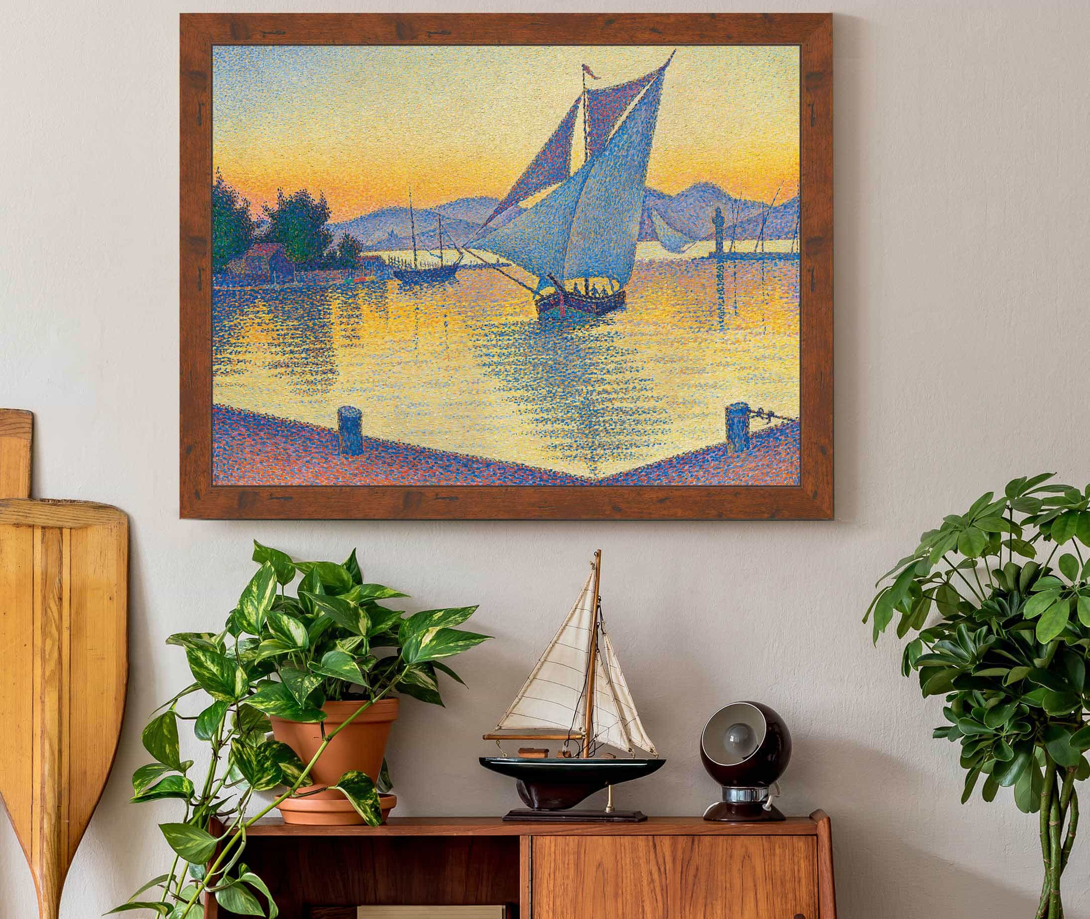 Le Port Au Soleil Couchant Opus Saint Tropez by Paul Signac