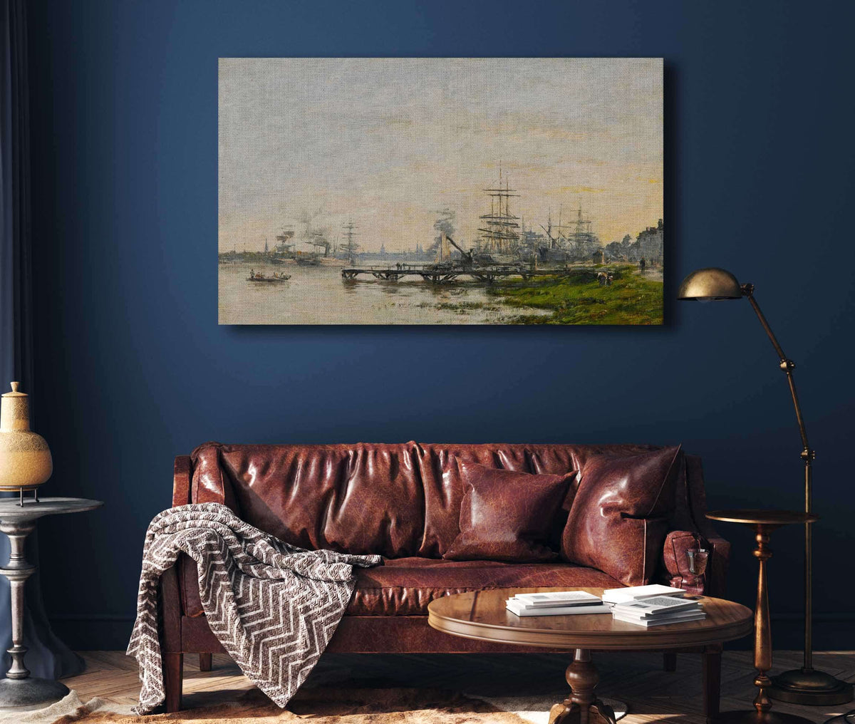 Le Port De Bordeaux Vu Du Quai De Bacalan by Eugene Boudin