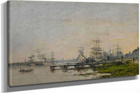 Le Port De Bordeaux Vu Du Quai De Bacalan by Eugene Boudin