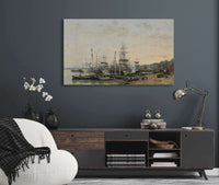 Le Port De Bordeaux Vu Du Quai Des Chartrons by Eugene Boudin