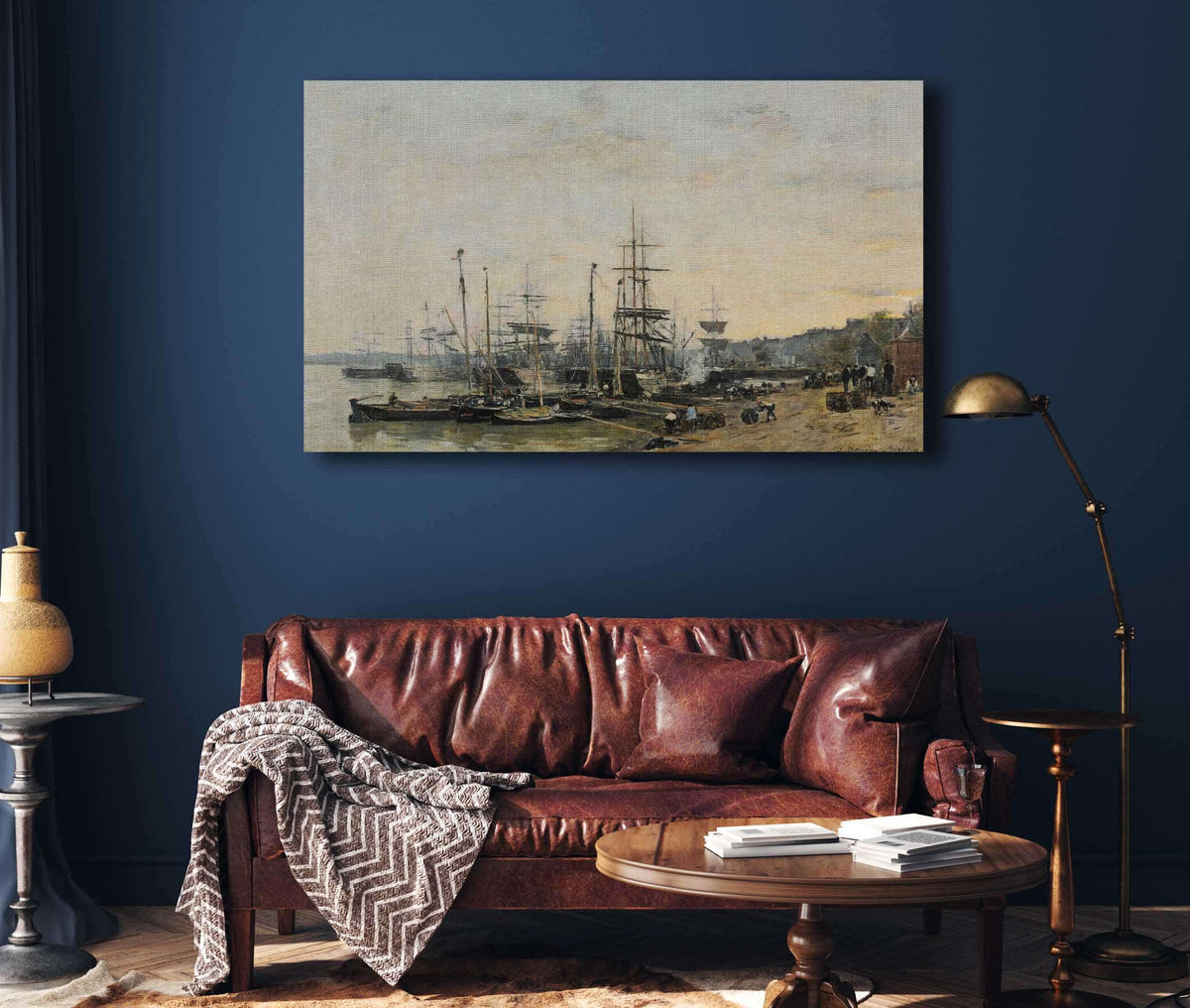 Le Port De Bordeaux Vu Du Quai Des Chartrons by Eugene Boudin