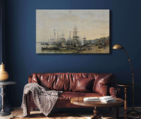 Le Port De Bordeaux Vu Du Quai Des Chartrons by Eugene Boudin