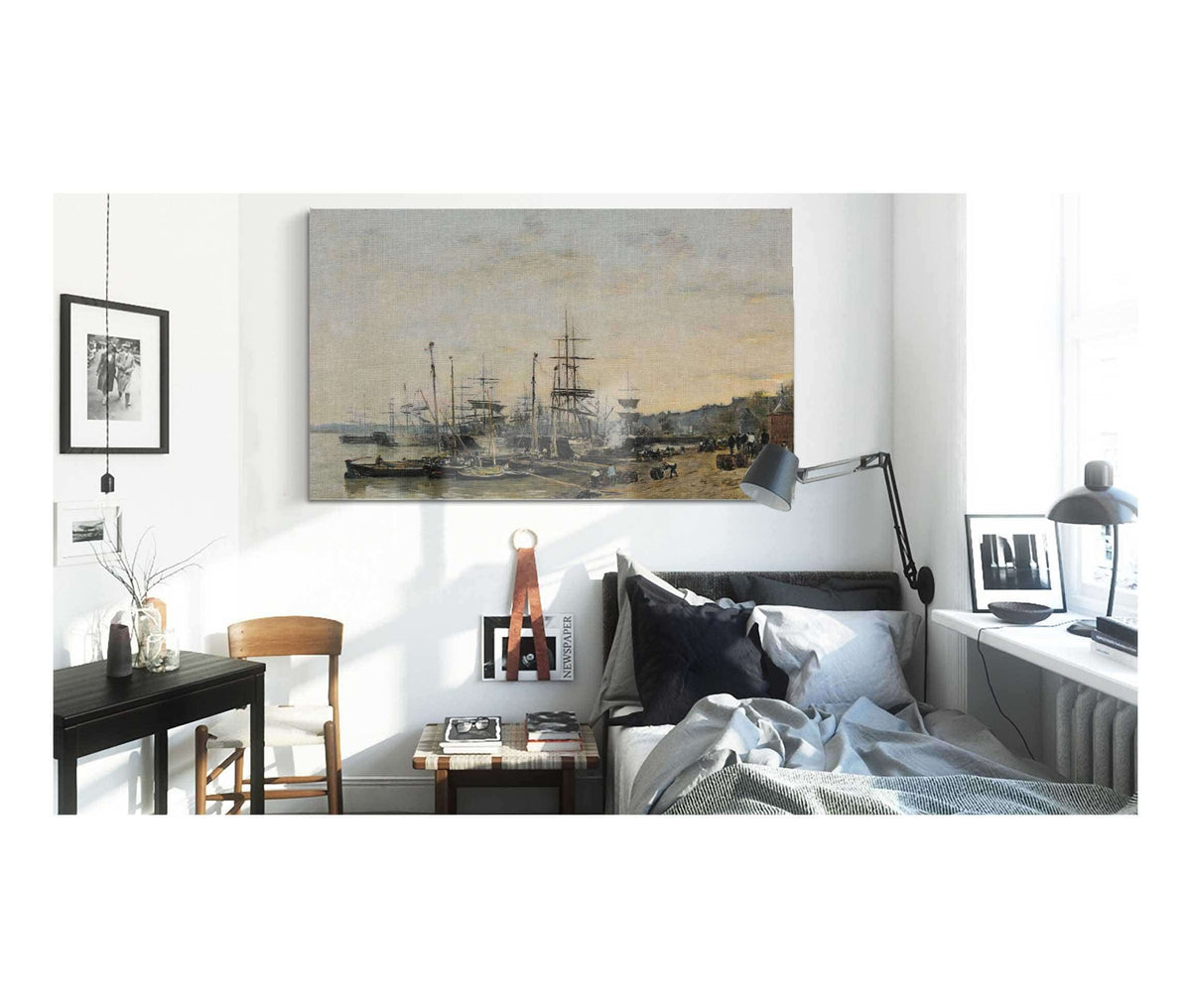 Le Port De Bordeaux Vu Du Quai Des Chartrons by Eugene Boudin