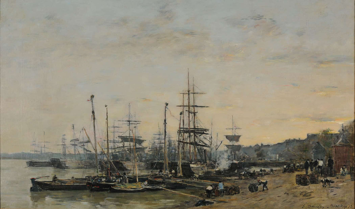 Le Port De Bordeaux Vu Du Quai Des Chartrons by Eugene Boudin