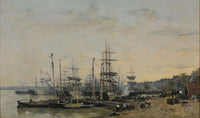 Le Port De Bordeaux Vu Du Quai Des Chartrons by Eugene Boudin