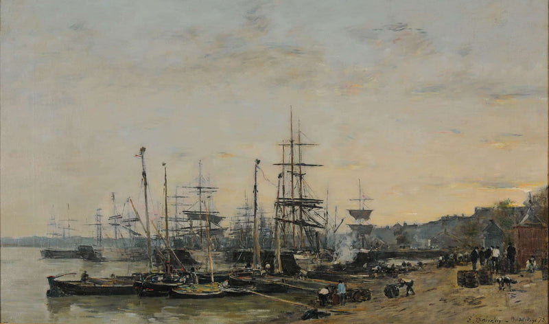 Le Port De Bordeaux Vu Du Quai Des Chartrons by Eugene Boudin